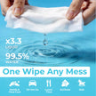 Impossibly Compact Travel Wipes - Skin-Friendly Wet Wipes, Hypoallergenic & Unscented for Adults, Kids & Baby Care - 10 Pack Total 60 Wipes 🍁 All In One Marketplace Canada