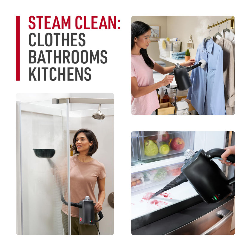 Hoover Portable Handheld Steam Cleaner, 10-in-1 Pressurized Steamer for Grout, Tile, Upholstery, Car Detailing, Kitchen & Bathroom | Chemical-Free, XL Spill-Proof Tank | WH25000CA 🍁 All In One Marketplace Canada