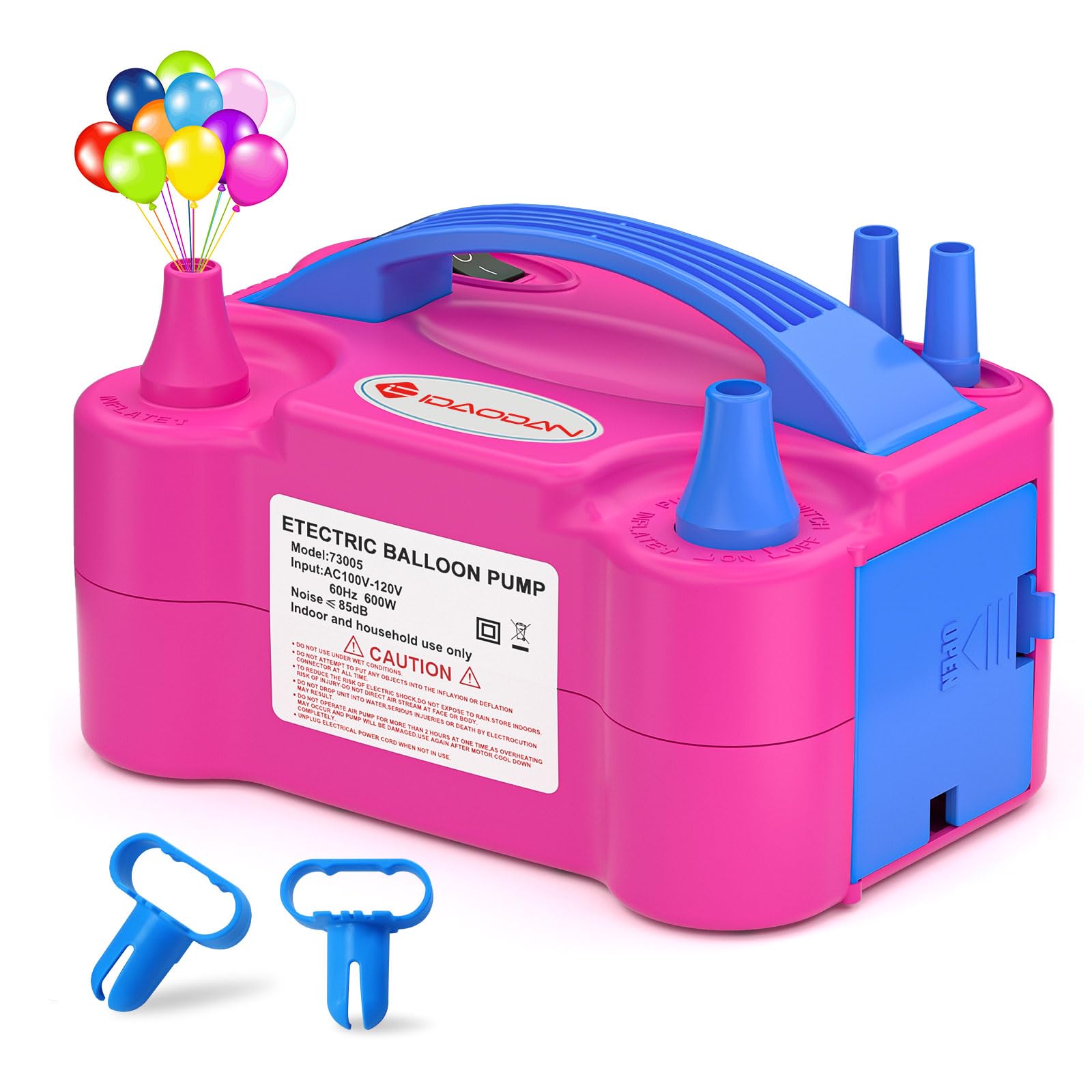 IDAODAN Electric Balloon Pump, Portable Electric Balloon Blower Machine Inflator Air Pump Dual Nozzle110V 600W for Party Decorations 🍁 All In One Marketplace Canada