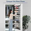 Whitmor 36 Pair Over-The-Door Rack-Gunmetal Gray Shoe Organizer 🍁 All In One Marketplace Canada