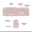 Logitech MK270 Wireless Keyboard and Mouse Combo for Windows, 2.4 GHz Wireless, Compact Mouse, 8 Multimedia and Shortcut Keys, 2-Year Battery Life, for PC, Laptop - Rose 🍁 All In One Marketplace Canada