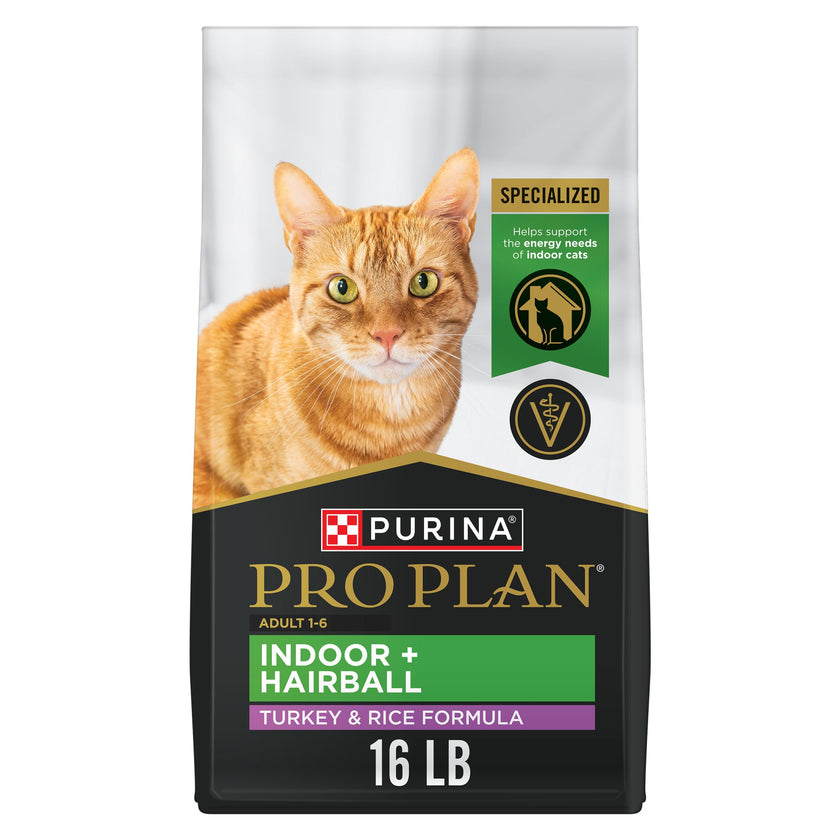 Purina Pro Plan Dry Cat Food, Specialized Indoor Hairball Turkey & Rice - 7.26 kg Bag (1 Pack) 🍁 All In One Marketplace Canada