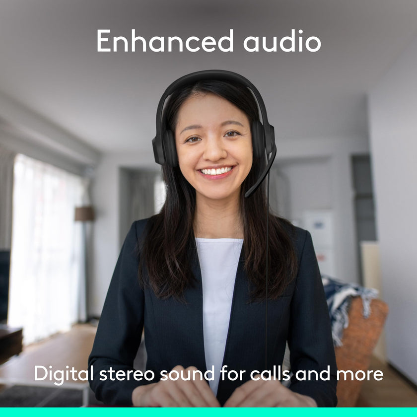 Logitech H391 Wired Headset for PC/Laptop, Stereo Headphones with Noise Canceling Microphone, USB-C, in-Line Controls, Works with Chromebook - Graphite 🍁 All In One Marketplace Canada