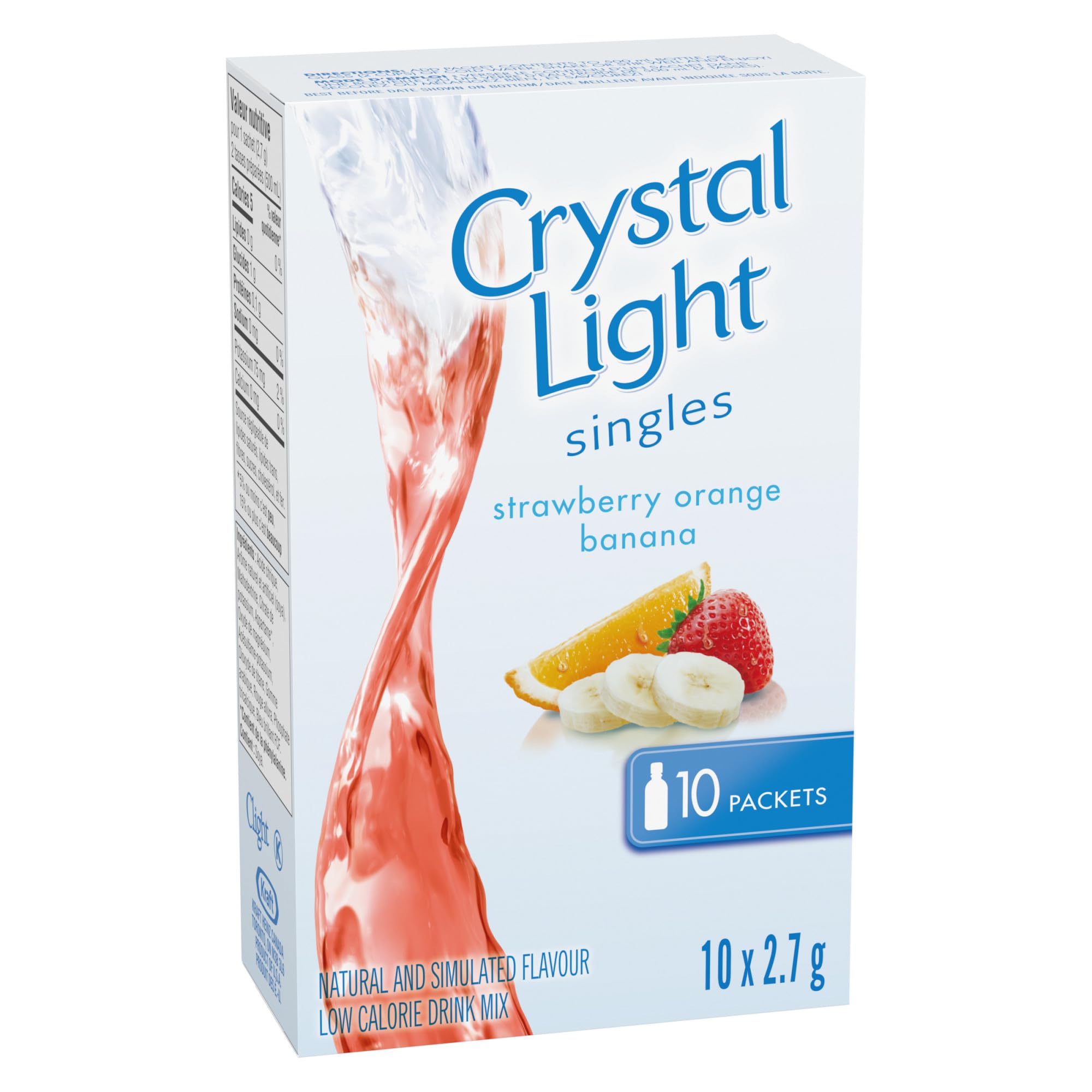 Crystal Light Singles Strawberry Orange Banana, 12 ct Case 🍁 All In One Marketplace Canada