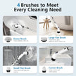 TUYU Electric Spin Scrubber, Full-Body IPX7 Waterproof Bathroom Scrubber with Power LCD Display, Adjustable Extension Handle, Cordless Shower Cleaner Brush for Bathtub Kitchen Wall Cleaning 🍁 All In One Marketplace Canada