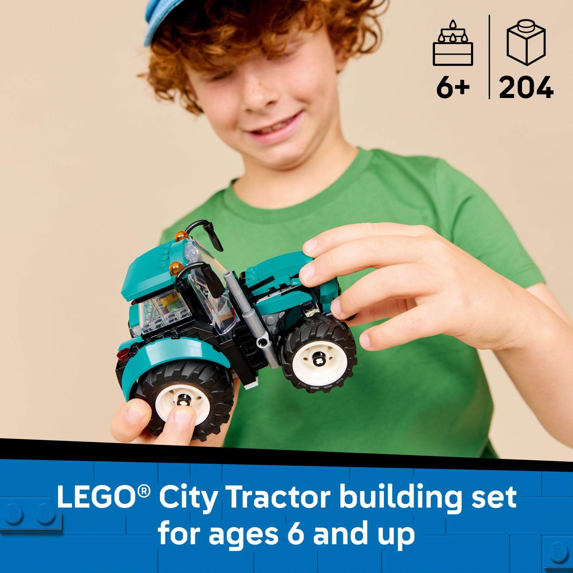 LEGO City Tractor Building Toy for Kids - Pretend Play Farm Vehicle for Boys & Girls, Ages 7+ - Tractor Toy W/Farmer Minifigure - Gift Idea for Birthdays - 60498 🍁 All In One Marketplace Canada