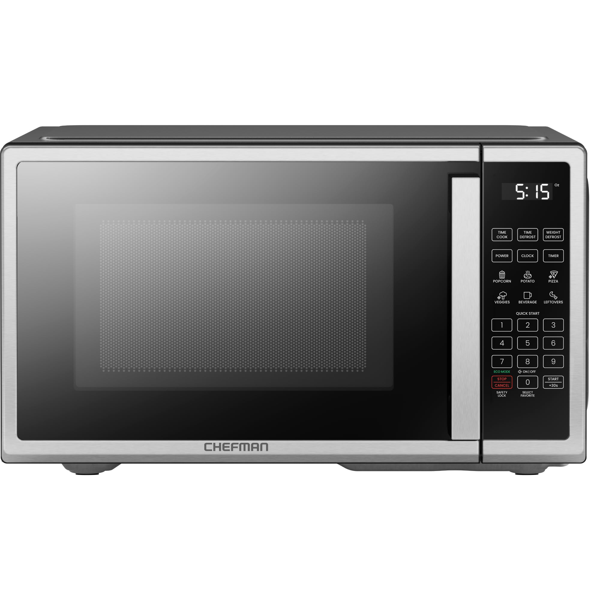 Chefman Countertop Microwave Oven 1.1 Cu. Ft. Digital Stainless Steel Microwave 1000 Watts with 6 Auto Menus, 10 Power Levels, Eco Mode, Memory, Mute Function, Child Safety Lock, Easy Clean 🍁 All In One Marketplace Canada
