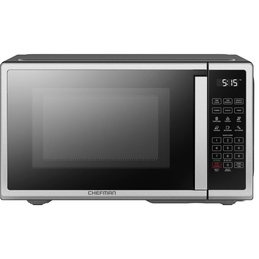 Chefman Countertop Microwave Oven 1.1 Cu. Ft. Digital Stainless Steel Microwave 1000 Watts with 6 Auto Menus, 10 Power Levels, Eco Mode, Memory, Mute Function, Child Safety Lock, Easy Clean 🍁 All In One Marketplace Canada