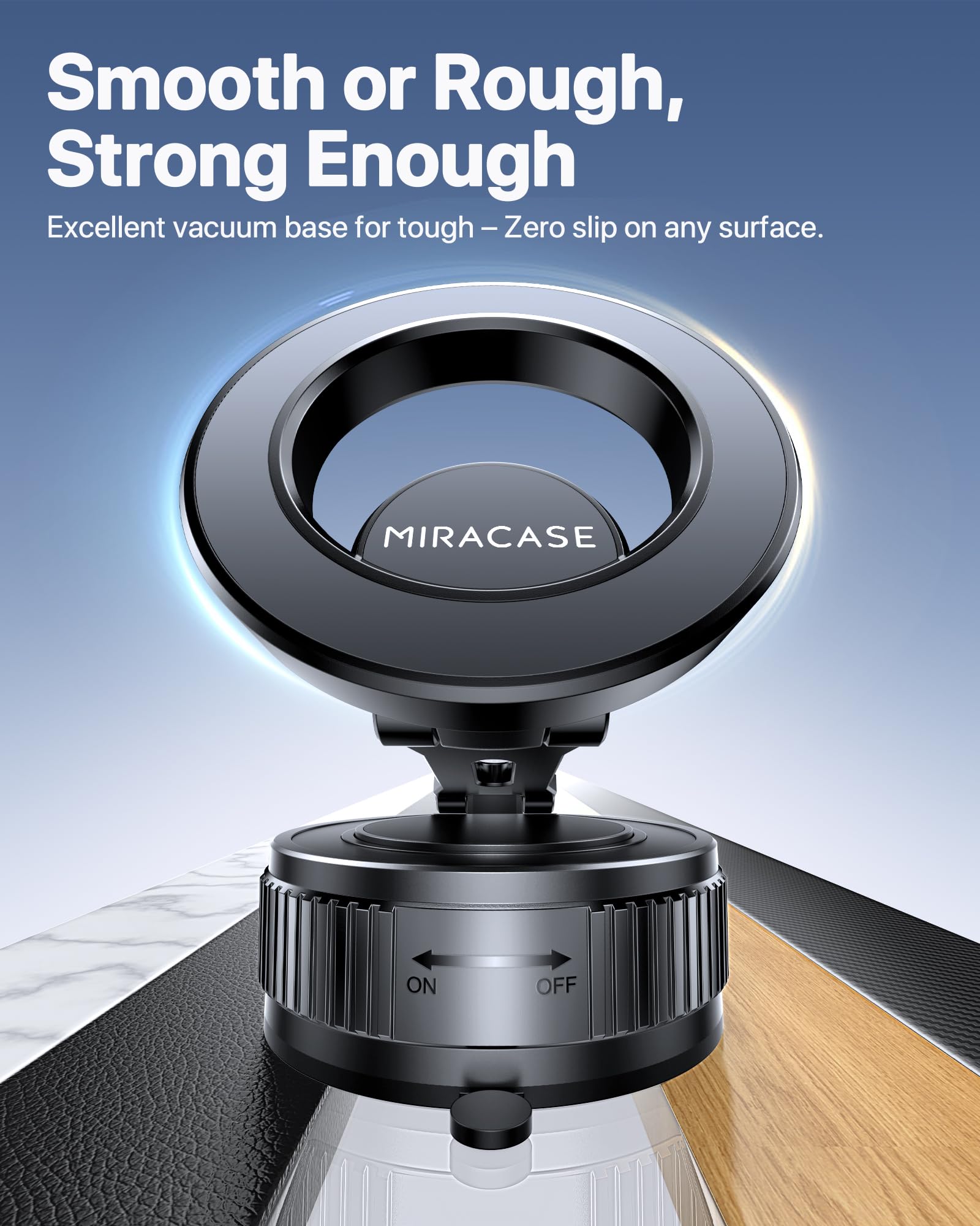 Miracase 2026 for MagSafe Car Mount: [Ultra-Strong Vacuum Suction + Handlebar] 360° Rotatable Handlebar Mount, Car Phone Holder for All Phone Models 🍁 All In One Marketplace Canada