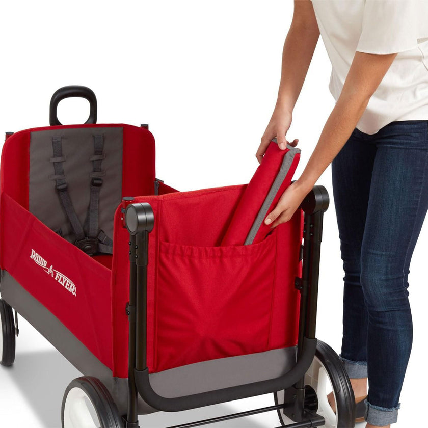 Radio Flyer Wagon for Kids, Baby Stroller, Outside Toys for Toddlers 1-3, Rolling Cart, Beach Cart with Wheels, Convertible Stroller Wagon for Kids Ages 1+ Years, Red 🍁 All In One Marketplace Canada