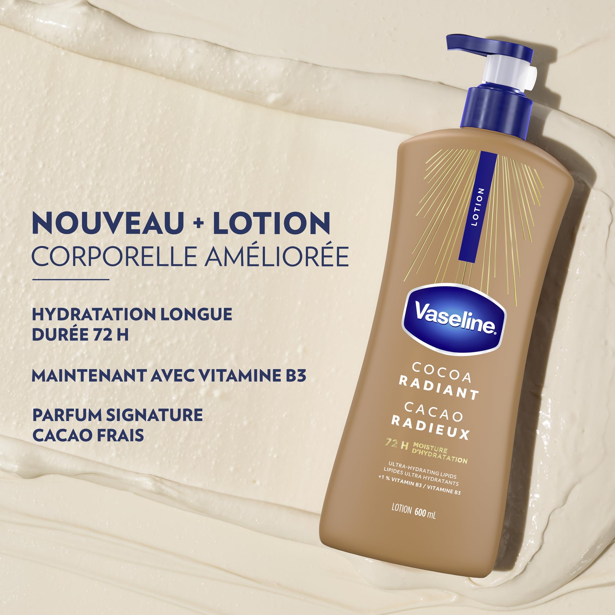Vaseline Cocoa Radiant Lotion Ultra-Hydrating 72H Moisture, 600mL, 3-Pack 🍁 All In One Marketplace Canada