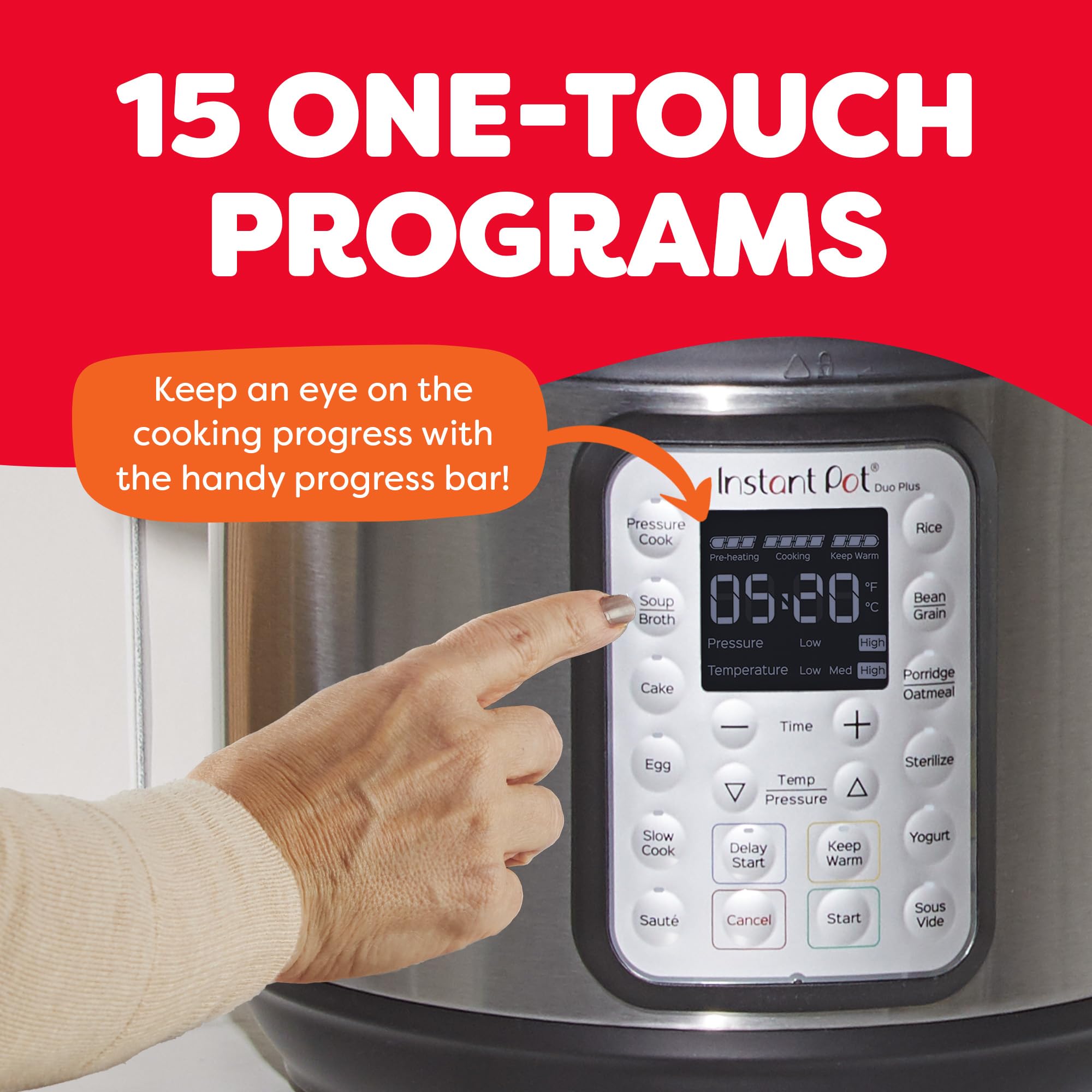 Instant Pot Duo Plus 6 Quart 9-in-1 Electric Pressure Cooker, Slow Cooker, Rice Cooker, Steamer, Sauté, Yogurt Maker, Warmer & Sterilizer, 15 One-Touch Programs,Stainless Steel/Black 🍁 All In One Marketplace Canada