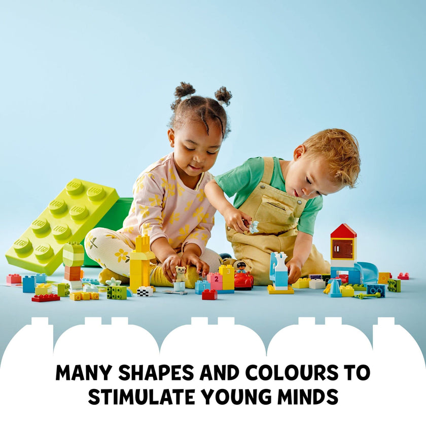 LEGO DUPLO Classic Deluxe Brick Box 10914 Starter Set - Features Storage Box, Bricks, Duplo Figures, Dog, and Car, Creative Play, Great Early Learning Toy for Toddlers Ages 18+ Months 🍁 All In One Marketplace Canada