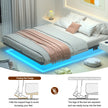 LOAKEKEL Queen Bed Frame, with USB Charging Station, Floating Bed Frame Queen Size with Smart LED Lights, Metal Platform Bed, Heavy Duty Steel Slat, No Box Spring Needed, Easy Assembly, HBF150BK 🍁 All In One Marketplace Canada