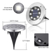 LYHOPE Solar Ground Lights Outdoor, 16 Pack 8 LED Solar Disk Lights Waterproof Garden In-ground Pathway Lights Landscape Lighting for Lawn,Yard,Deck,Patio,Walkway (White) 🍁 All In One Marketplace Canada