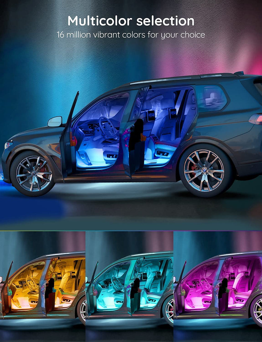 Govee Interior Lights for Car, App Control Smart Car Lights with DIY Mode and Music Mode, Waterproof LED Interior Lights with 2 Lines Design, RGB Under Dash Car LED Lights with Car Charger, DC 12V 🍁 All In One Marketplace Canada