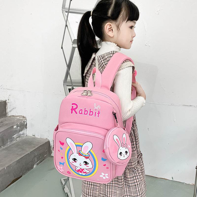 Large Capacity Cute Bunny Cartoon Backpack for School