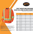 Pioneer High Vis Shirt for Men - Safety Long Sleeve T-shirt - Class 2 🍁 All In One Marketplace Canada