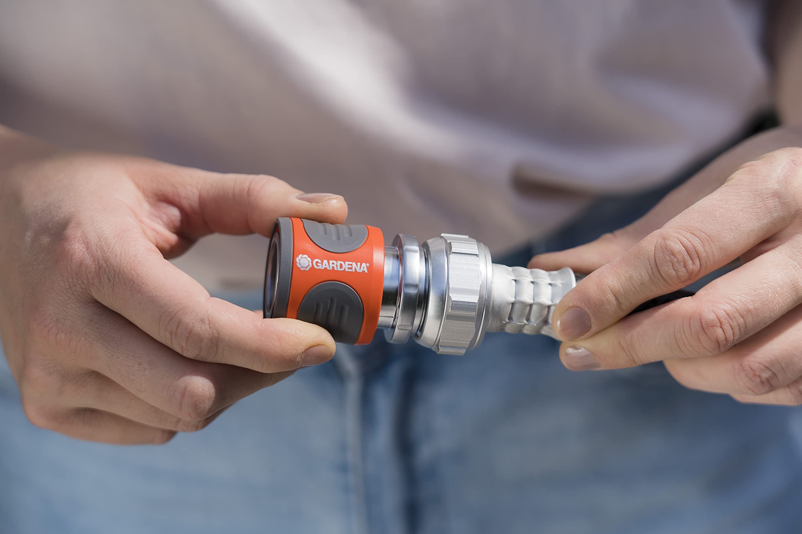 Gardena 9042-M 4-Piece Premium Metal Quick Connector Starter Set, for Any 5/8 Inch or 1/2 Inch Garden Hose, Sprinkler or Spray Nozzle, Made in Germany 🍁 All In One Marketplace Canada