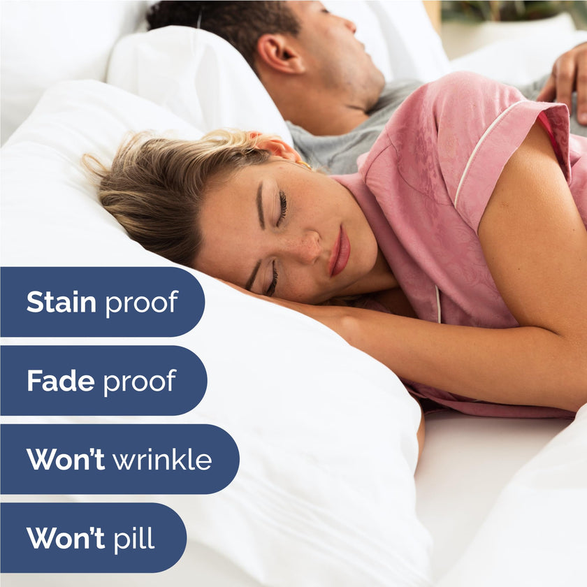 Full Size 4 Piece Sheet Set - Comfy Breathable & Cooling Sheets - Hotel Luxury Bed Sheets for Women & Men - Deep Pockets, Easy-Fit, Extra Soft & Wrinkle Free Sheets - White Oeko-Tex Bed Sheet Set 🍁 All In One Marketplace Canada