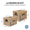 Bankers Box SmoothMove Classic Moving Kit Boxes, Tape-Free Assembly, Easy Carry Handles, 8 Small 4 Medium, 12 Pack(7716403) 🍁 All In One Marketplace Canada