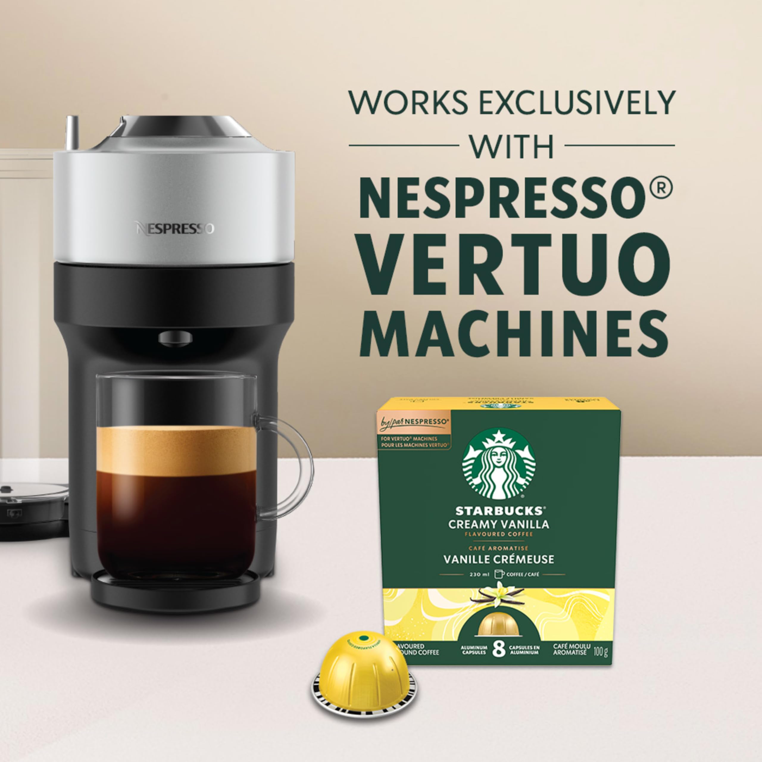 STARBUCKS Creamy Vanilla for NESPRESSO VERTUO, Coffee, 4 Boxes, 400 g 🍁 All In One Marketplace Canada