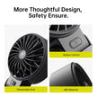 JISULIFE Handheld Fan Life7 – Ultimate Flexibility: High-Power Motor, LED Display, 5000mAh Rechargeable, 5-Speed, Foldable Design, 3-IN-1 Portable Hand/Desk/Neck Fan for Travel, Gift for Women (Black) 🍁 All In One Marketplace Canada