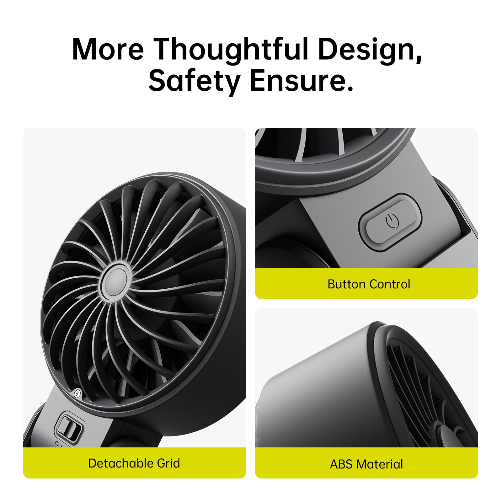 JISULIFE Handheld Fan Life7 – Ultimate Flexibility: High-Power Motor, LED Display, 5000mAh Rechargeable, 5-Speed, Foldable Design, 3-IN-1 Portable Hand/Desk/Neck Fan for Travel, Gift for Women (Black) 🍁 All In One Marketplace Canada