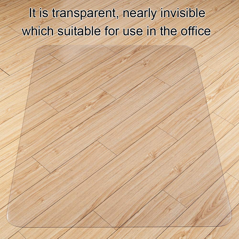 Kuyal Clear Chair mat for Hard Floors 36 x 48 inches Transparent Floor Mats Wood/Tile Protection Mat for Office & Home (36
