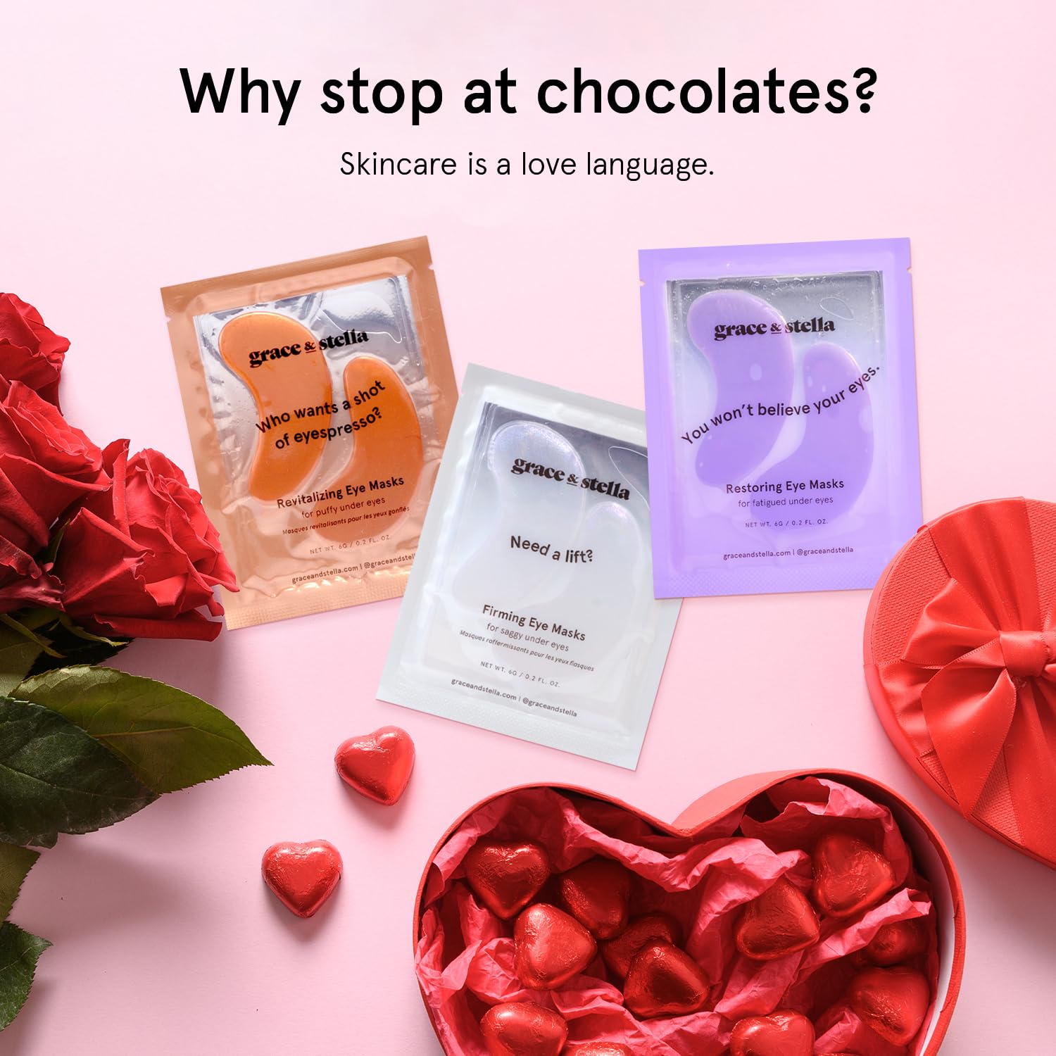 grace and stella Eye Patches with Caffeine - Under Eye Patches for Puffy Eyes - Revitalizing Under Eye Mask - Eye Pads with Niacinamide & Hyaluronic Acid - Vegan Eye Mask Skincare, 24 Pairs 🍁 All In One Marketplace Canada