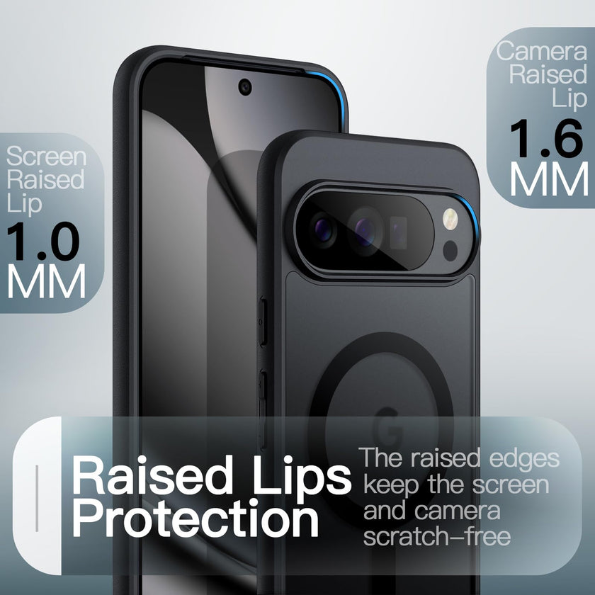 JETech Magnetic Case for Google Pixel 10/10 Pro 2025, Compatible with MagSafe and Pixelsnap Charger, Translucent Matte Back Shockproof Phone Cover (Obsidian) 🍁 All In One Marketplace Canada