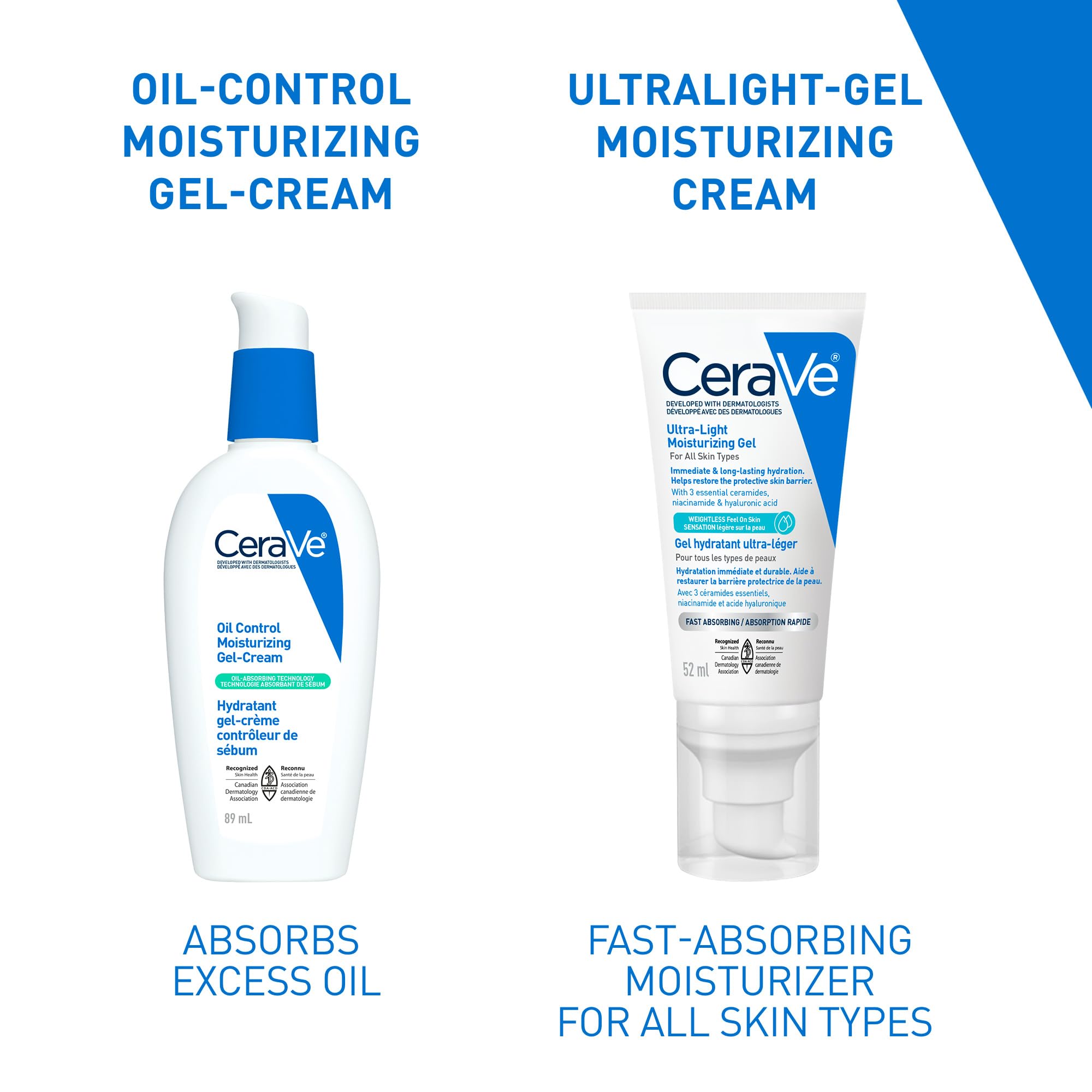 CeraVe Oil Control Moisturizing Gel-Cream for Oily & Combination Skin, 48H Hydration & 8H Shine Control, Non-Greasy, Matte Finish with Ceramides, Hyaluronic Acid & Niacinamide, Fragrance-Free, 89mL 🍁 All In One Marketplace Canada