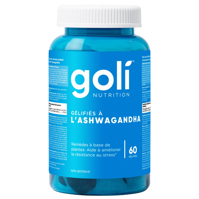 Goli Ashwagandha Gummy | Stress, Athletic Support, Libido | KSM-66, Vegan, Plant Based, Non-GMO, Gluten-Free & Gelatin Free | 60 Count 🍁 All In One Marketplace Canada