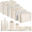 10 Set Packing Cubes for Suitcases, Packing Cubes Travel Essentials Organizer Bags, Travel Organizers (Beige) 🍁 All In One Marketplace Canada
