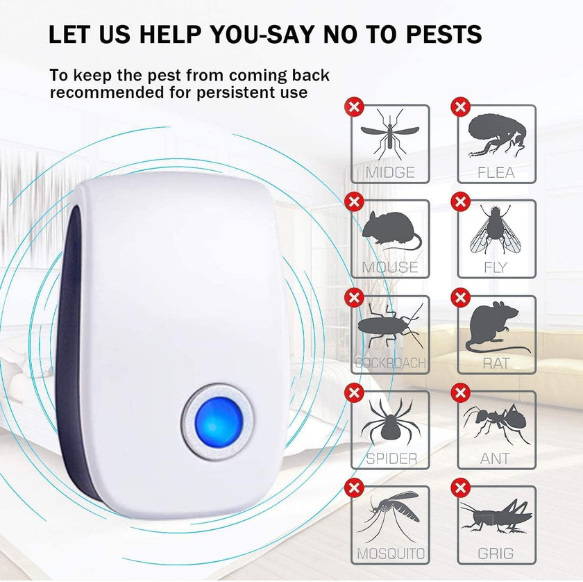 Pest Control Repeller, Plug-in Pest Control Repellent for Mouse, Insect, Cockroach, Mice, Spider, Bug, Ant, Mosquito, Rodent & Rats Indoor Use Repeller 6 Packs 🍁 All In One Marketplace Canada
