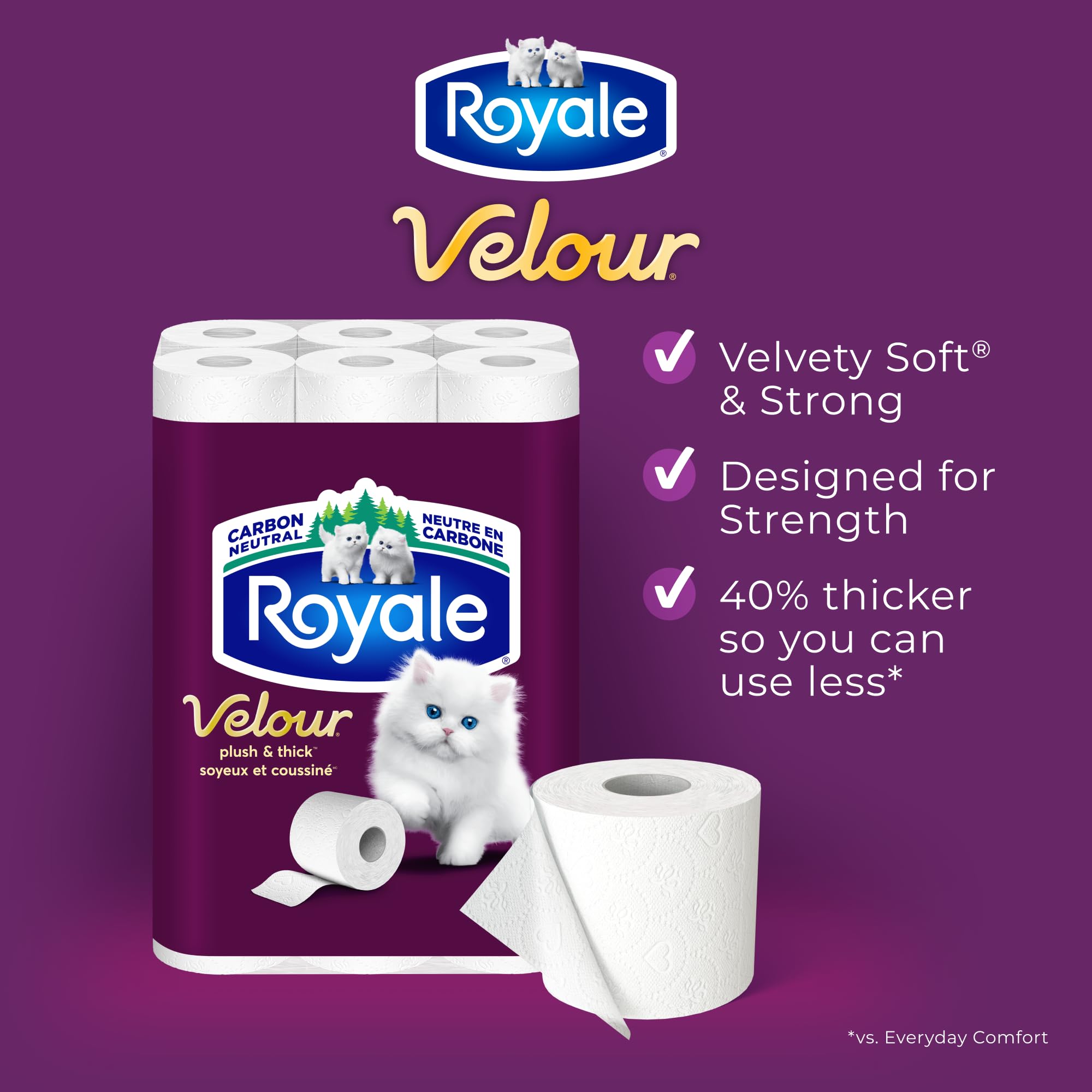 Royale Velour Toilet Paper, 48 Equal 96 Rolls, 142 Bathroom Tissues per roll 🍁 All In One Marketplace Canada