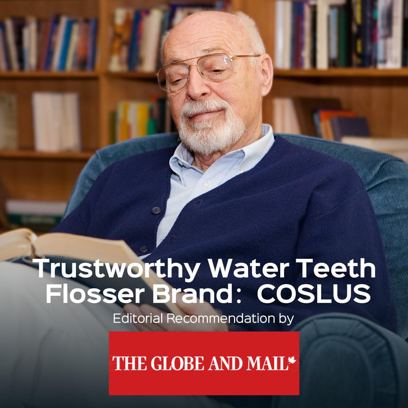 COSLUS Water Teeth Flosser C20 (F5020E): 300ML Cordless Electric Water Tooth Flossing Rechargeable IPX7 Waterproof Portable Travel Flossers Set for Teeth 🍁 All In One Marketplace Canada