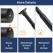 Matte Black Shower Curtain Rod Tension 30 to 76 Inches Never Rust Non-Slip Spring Tension Shower Rod No Drilling Stainless Steel Curtain Pole Use Bathroom, Closet, Window, Room Divider 🍁 All In One Marketplace Canada