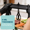 Gusto Black Nitrile Gloves [100 Count] Disposable Heavy Duty 6 Mil - Large 🍁 All In One Marketplace Canada