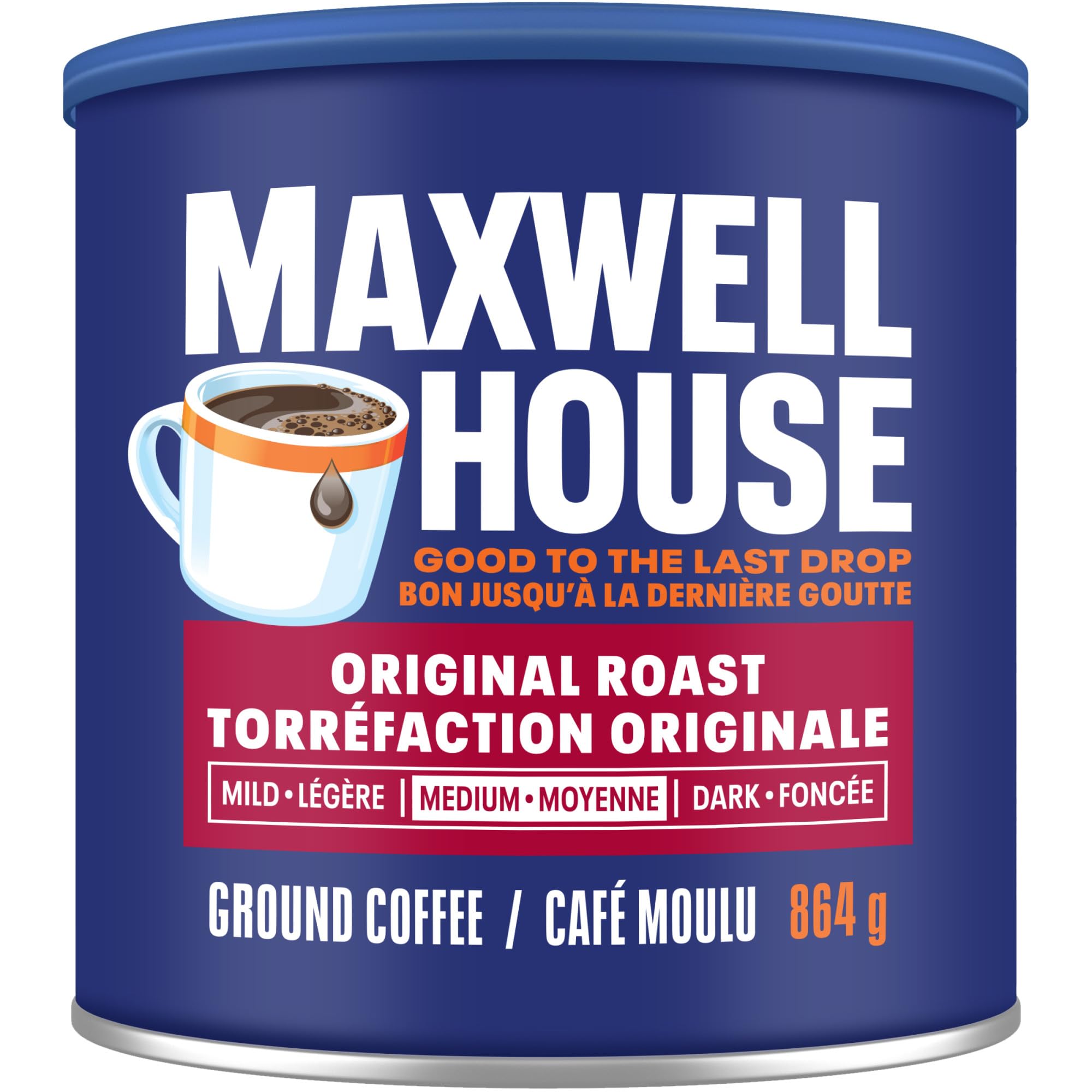 Maxwell House Original Roast Ground Coffee, 864 g Canister 🍁 All In One Marketplace Canada