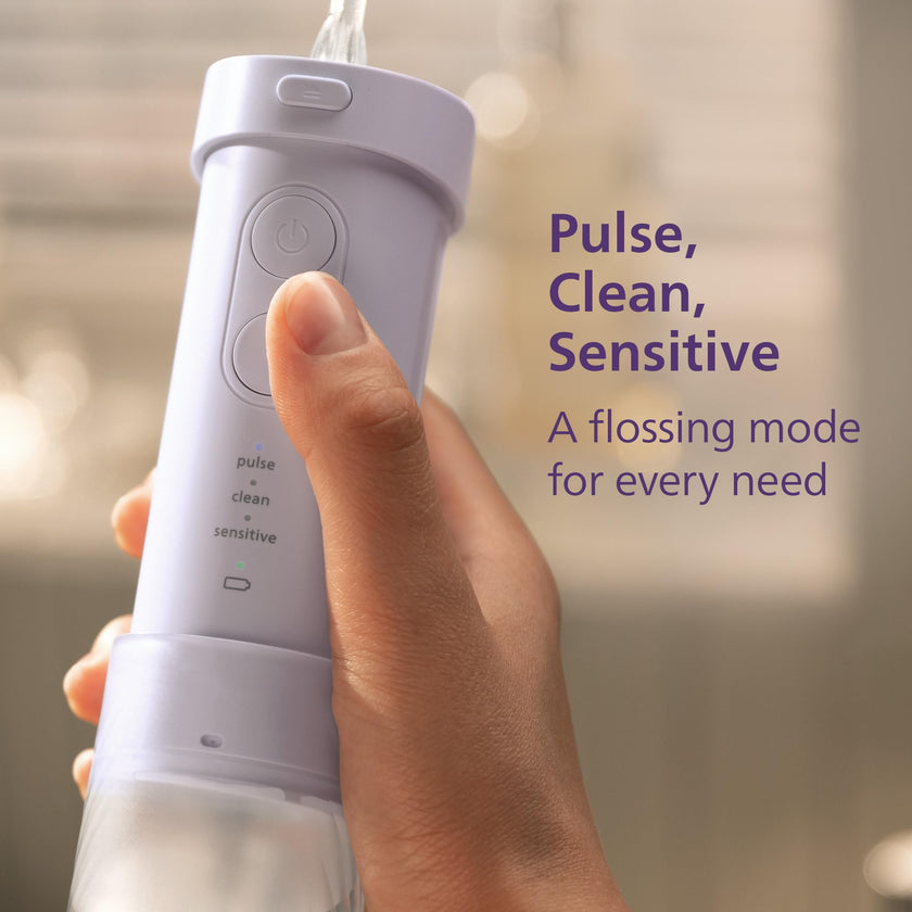 Philips Sonicare Compact Flosser 1000, Portable Water Flosser with 3 Flossing Modes, IPX7 Waterproof Oral Irrigator, Travel Friendly, Purple, Model HX3333/23 🍁 All In One Marketplace Canada