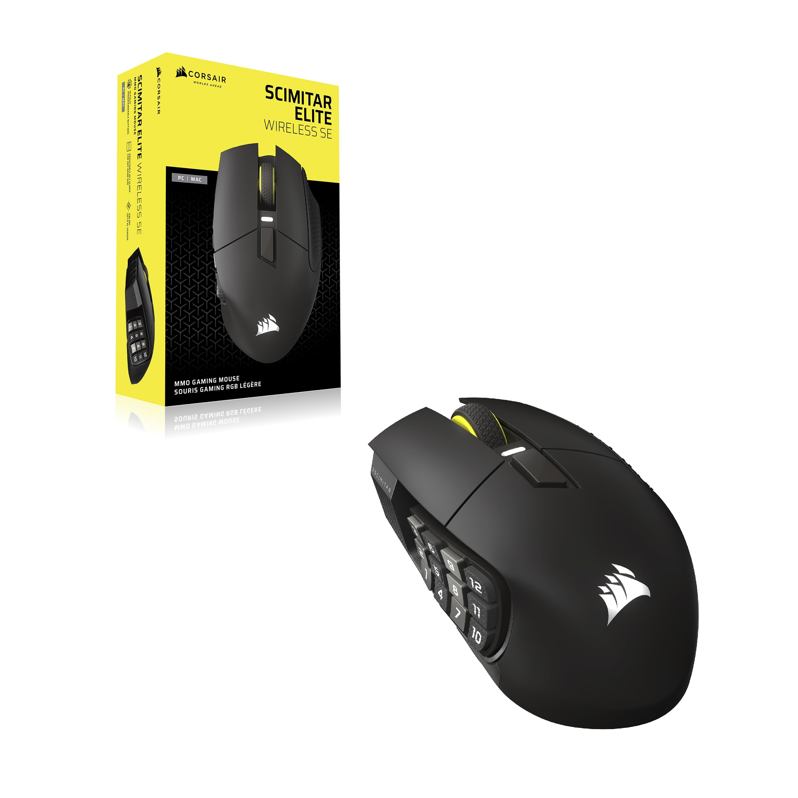 CORSAIR Scimitar Elite Wireless SE MMO PC Gaming Mouse – 33,000 DPI, 16 Programmable Buttons, Key Slider, Elgato Virtual Stream Deck, 1,000Hz Polling, Up to 150-Hour Battery – Gunmetal 🍁 All In One Marketplace Canada