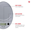 Escali Primo Digital Food Scale Multi-Functional Kitchen Scale and Baking Scale for Precise Weight Measuring and Portion Control, 8.5 x 6 x 1.5 inches, Chrome 🍁 All In One Marketplace Canada