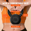 Yes4All Solid Cast Iron Kettlebell Weights Set – Great for Full Body Workout and Strength Training – Kettlebell 25 lbs (Black) 🍁 All In One Marketplace Canada