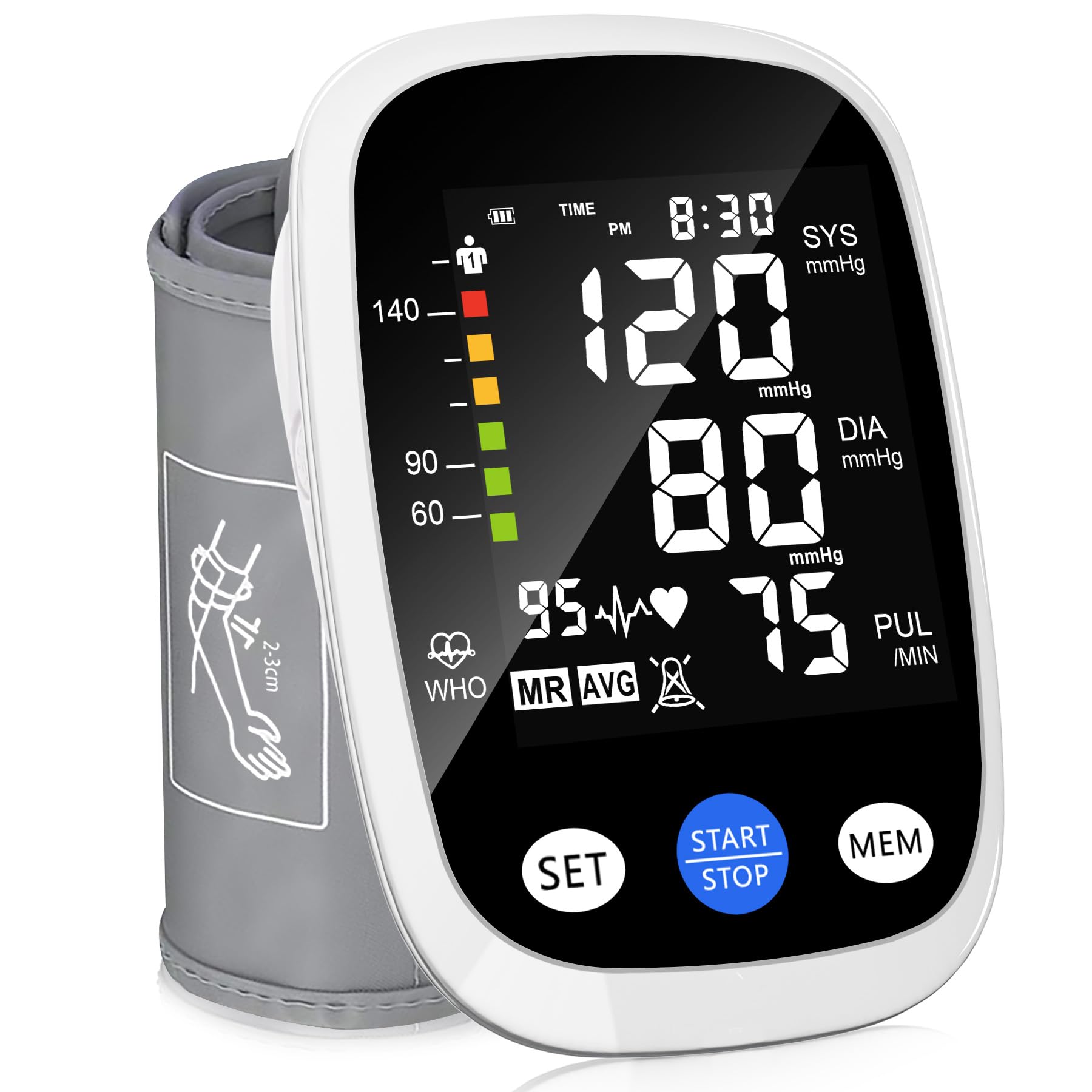 REDIVN Blood Pressure Monitor Automatic Upper Arm Machine & Accurate Adjustable Digital BP Cuff with Large LCD Backlit Display - 2x99 Memory for Home Use with Large Adjustable Cuff 🍁 All In One Marketplace Canada