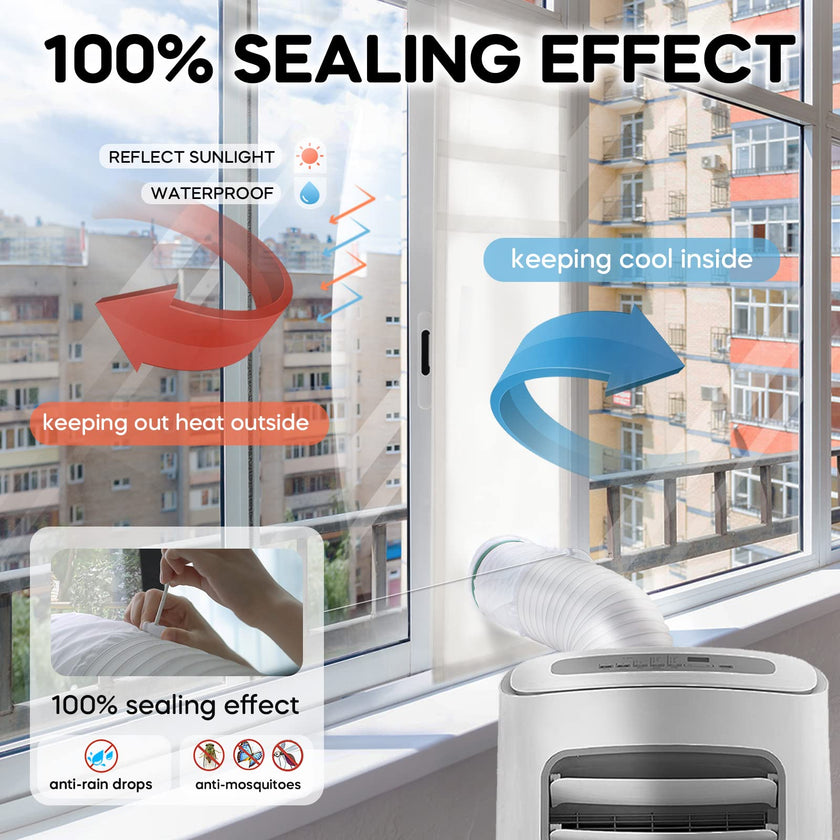 LOVIGA Portable Air Conditioner Window Kit, Window Vent Kit Seal Kit for Portable Air Conditioner Dryer, 25x102~162cm Length Adjustable 2022 Upgraded 100% Sealing Waterproof Easy to Install 🍁 All In One Marketplace Canada