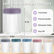 16 OZ Overnight Oats Jar,6 Pack Glass Jar with Lid and Spoon,Reusable Wide Mouth Mason jars for Overnight Oats,Yogurt Snacks Fruit, Salad Dressing, Sauce,Cereal-Leak Proof(500 ml) 🍁 All In One Marketplace Canada