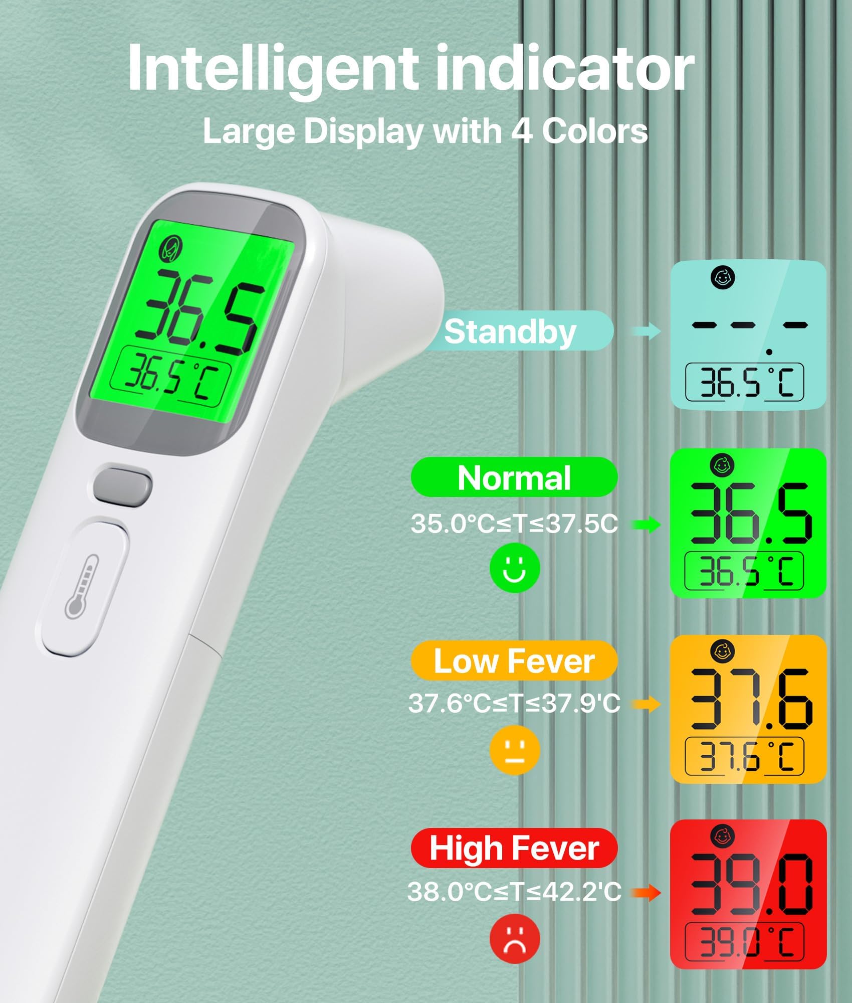 Forehead and Ear Thermometer, Digital Infrared Thermometer for Adults and Kids with Fever Alarm, Memory Function, Large LED Digits, High Accuracy, Instant Accurate Reading Baby Thermometer 🍁 All In One Marketplace Canada