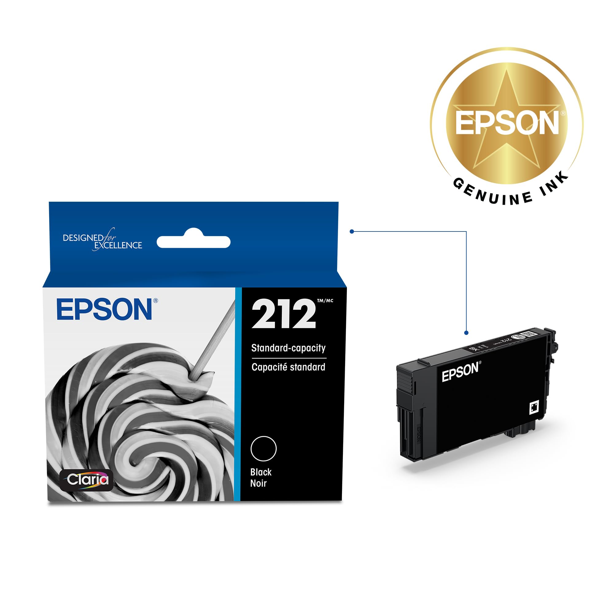 T212 Standard Capacity Black Ink Cartridge, 1 Size 🍁 All In One Marketplace Canada