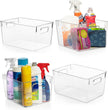 ClearSpace Clear Plastic Storage Bins – Pantry Organizers & Storage Containers, Cabinet Organizer - Home Organization Must Haves for Kitchen, Laundry Room, Office, Closet, Garage & Freezer 🍁 All In One Marketplace Canada